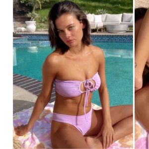 JMP the label 🎀 Shanghai Braided String Bandeau Bikini Top - Cosmic Lilac